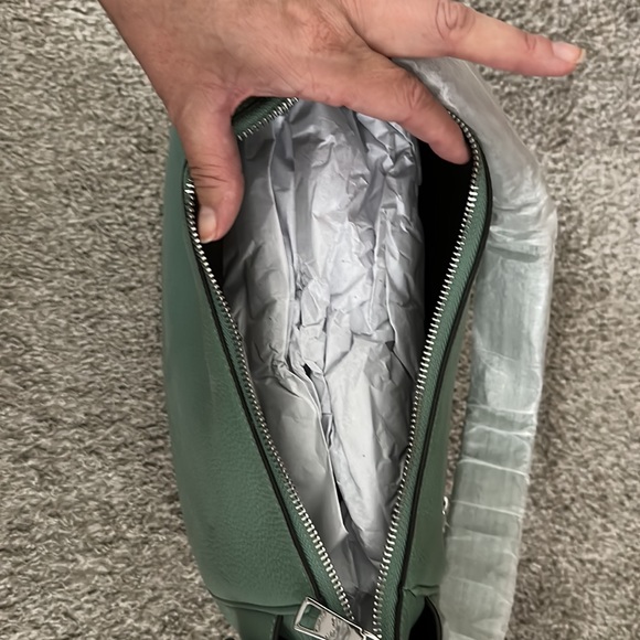 COACH REFINED PEBBLE LEATHER RORI SHOULDER BAG (Washed Green) - Picture 5 of 5